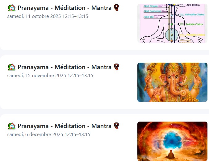 pranayama et méditation mensuels