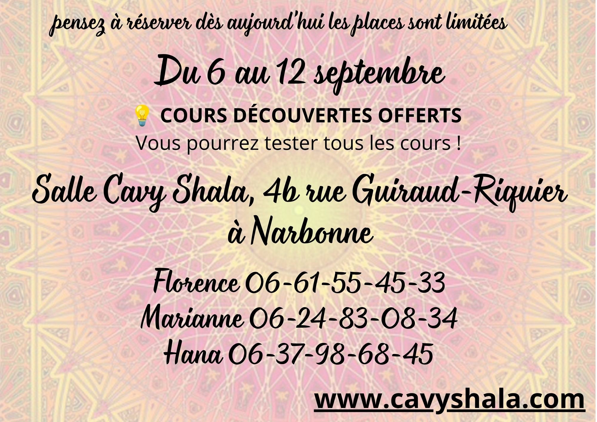 La semaine de cours découverte au Cavy Shala